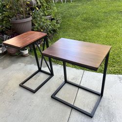 Pair Of C-Shaped Side Tables