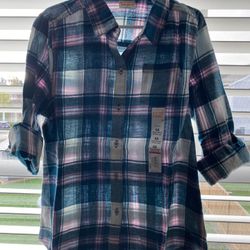 Girls Plaid Shirt Sz 6x 