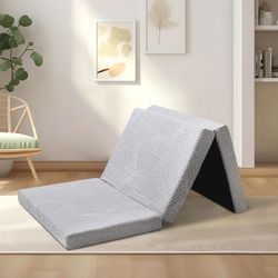 Brand new 4" Foldable Mattress, Memory Foam Trifold Mattress Folding Floor Bed For Guest Room, RV, Camping