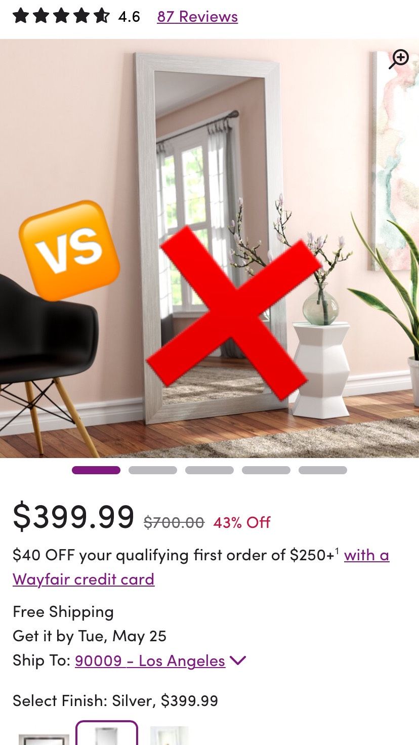 Glam Portrait Mirror