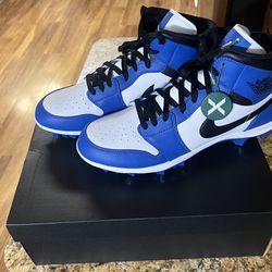 Jordan 1 MID TD Cleat Game Royal Blue, Size 12.5 **(BRAND NEW)**