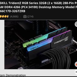 Trident Z RGB Series 33GB DDR4 4266 Speed