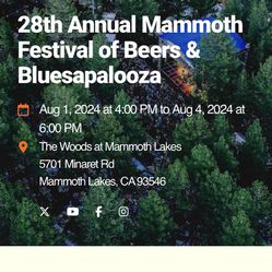 Mammoth Bluesapalooza 4 Day ticket