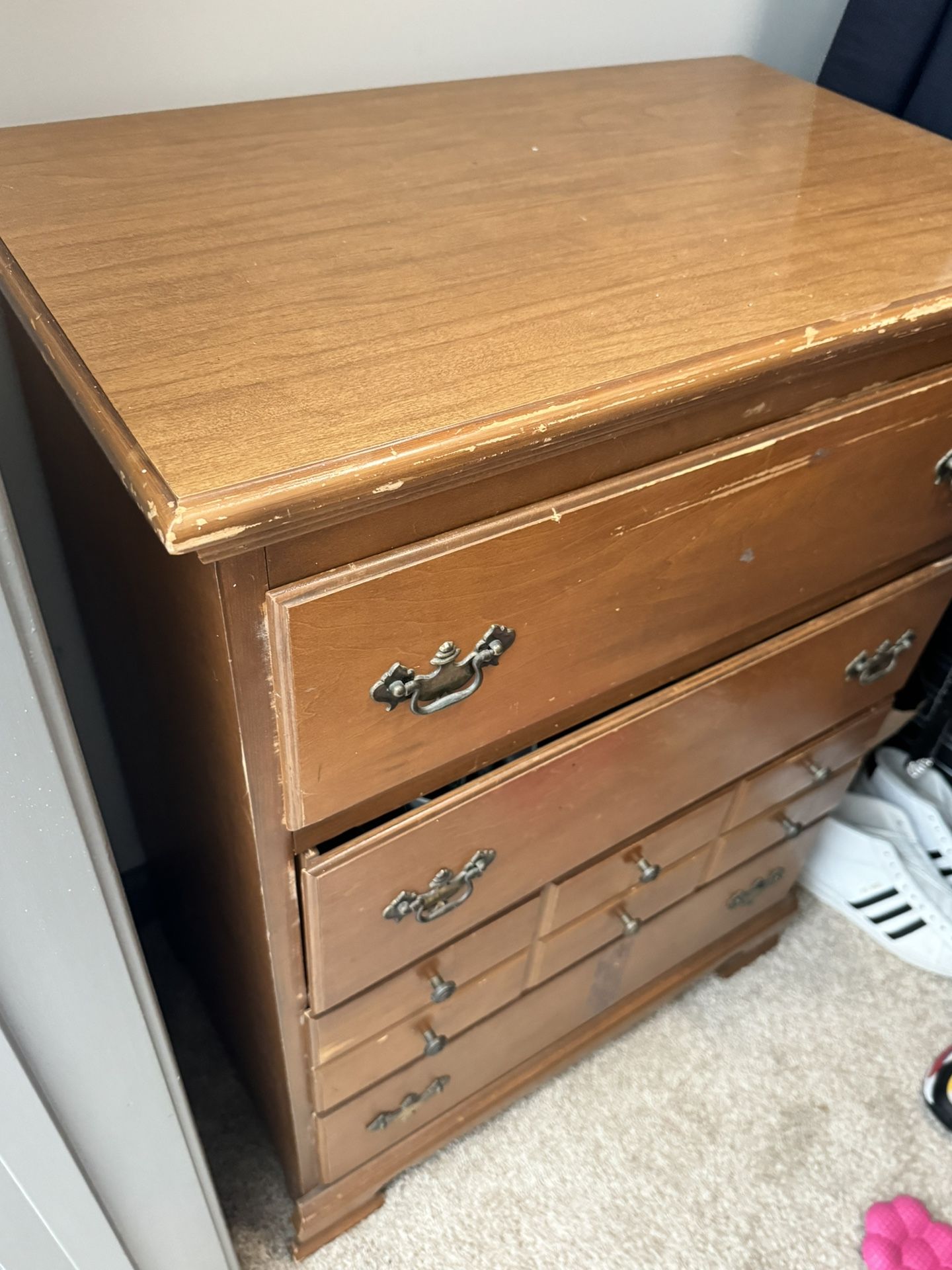 Brown Wood Dresser (Antique)