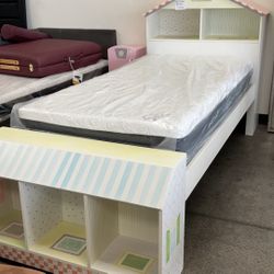 Twin Size Bed Frame Headboard Footboard (Mattress Not Included)