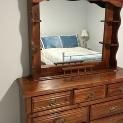 Broyhill Dresser with Vanity Mirror Upper