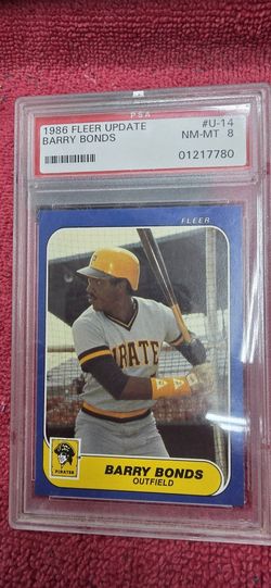 Barry Bonds 86 Fleer Update PSA 8 Card