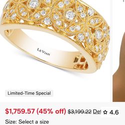 Gold Ring 14K With Diamonds 