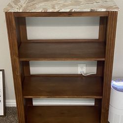 Bookshelf with stone slate