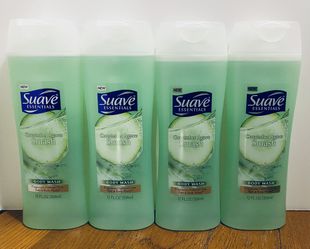 Suave Essentials Cucumber Agave Smash Body Wash (Set of 4 Bottles)