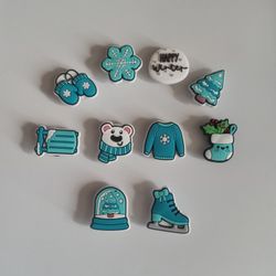 WINTER SNOW CROC CHARMS 