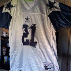 Nfl Dallas Cowboys Football #21 Sanders White Jersey 