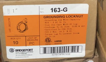 1” Grounding Locknuts