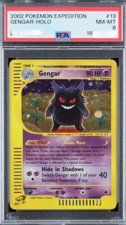 PSA 8 Expedition Gengar Holo - 18 Cert
