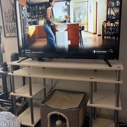 White 3-Tier TV Stand / Media Console 