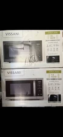 Black Stainless Steel 1,100 Watt Countertop Microwave