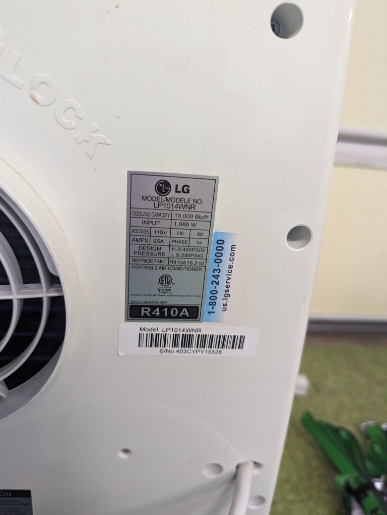 LG Portable Air Conditioner LP1014WNR for Sale in San Juan Capistrano
