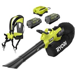 RYOBI Cordless Blower/Mulcher/Vacuum.  2 Batteries 