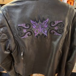 Womens Motorcycle Leather Jacket 