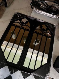 Halloween bath cathedral gothic mirrors