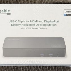 Plugable USB-C Triple 4K HDMI Docking Station with 100W Power Delivery 