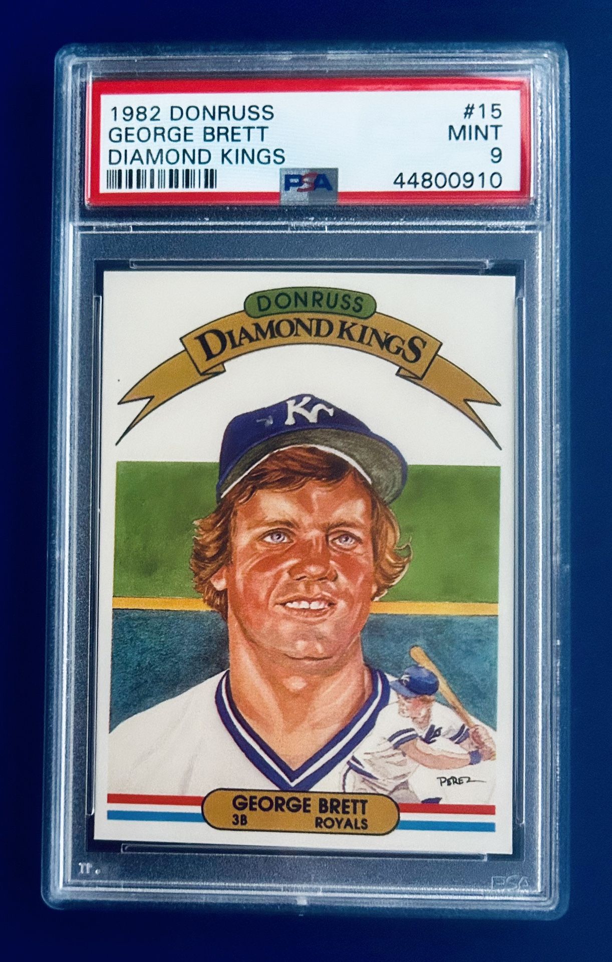 1982 Donruss George Brett Baseball Card Graded PSA 9