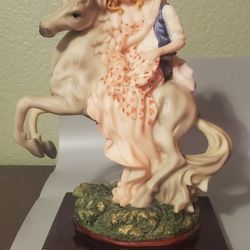 Vintage Leonardo Collection Porcelain Couple & Horse Figurine