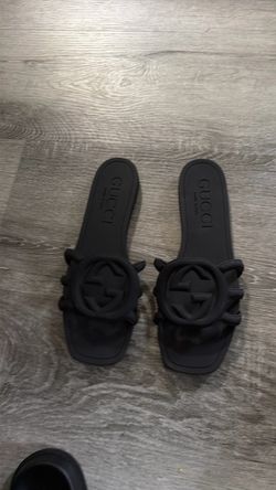 Gucci Interlocking G Slide Sandals Black