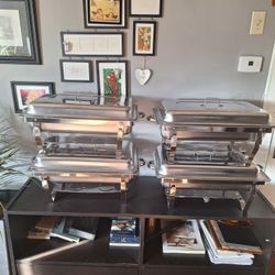 Set De 4 Charolas Para Mantener Comida Caliente.