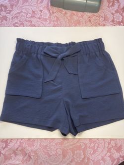 Medium Blue High Waisted Shorts 