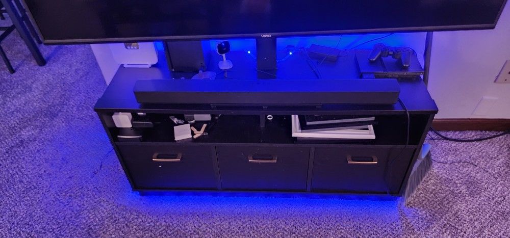 Black TV Stand Lights Not Included