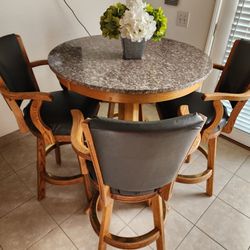 Nice Granite Table And Chairs 