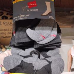 Men's Hanes Cool Comfort Premium 12 Pack Crew Socks Size 6 To 12 Buy One Get One Free