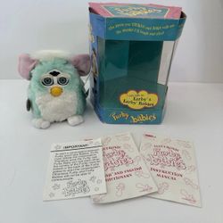 Vintage 1999 Tiger Electronics 70-940 Furby Babies Baby Blue White Original