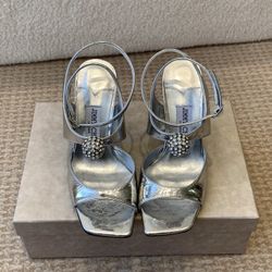 Jimmy women's white high-heeled sandals size: 7