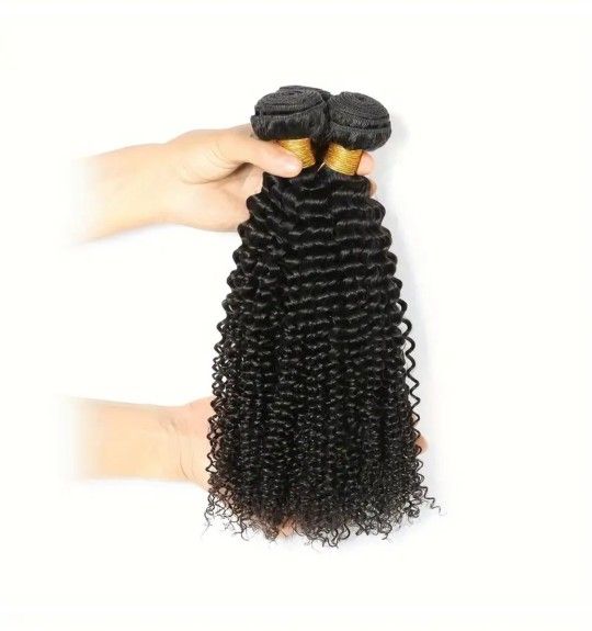 Bundles 3bundles Curly Human Hair 12-inch For 65