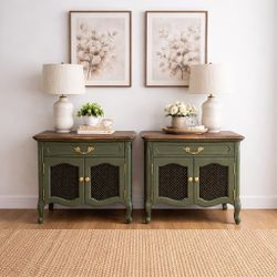 Olive Green Thomasville Nightstands 