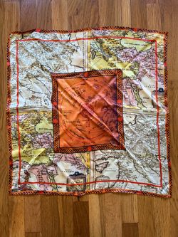 Duna 100% Silk Armenian Map Scarf – Made in Armenia
