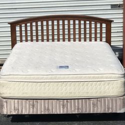 Queen Size Bed with Mattress Set