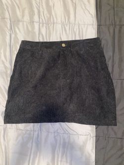 SHEIN black corduroy mini skirt in XL