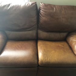 Leather Recliner Loveseat