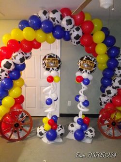 Cowboy theme balloon art/ globos decorations