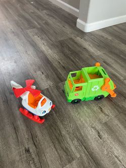 Fisher-Price Little People Recycling Truck & Helicopter