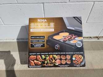 Ninja Sizzle 14" Electric Griddle, Indoor, Nonstick, 1450W 500F GR100 (NEW)