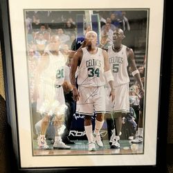 Paul Pierce Signed Autograph Framed Photo Coa