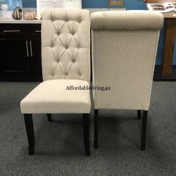 Beige Dining Chairs Set Of 2 Brand New In Box 