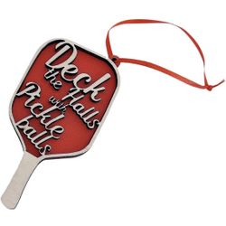 Deck the Halls with Pickleballs Ornament for Christmas, perfect gift for pickleball players
