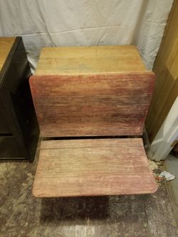 Old school desk bench
