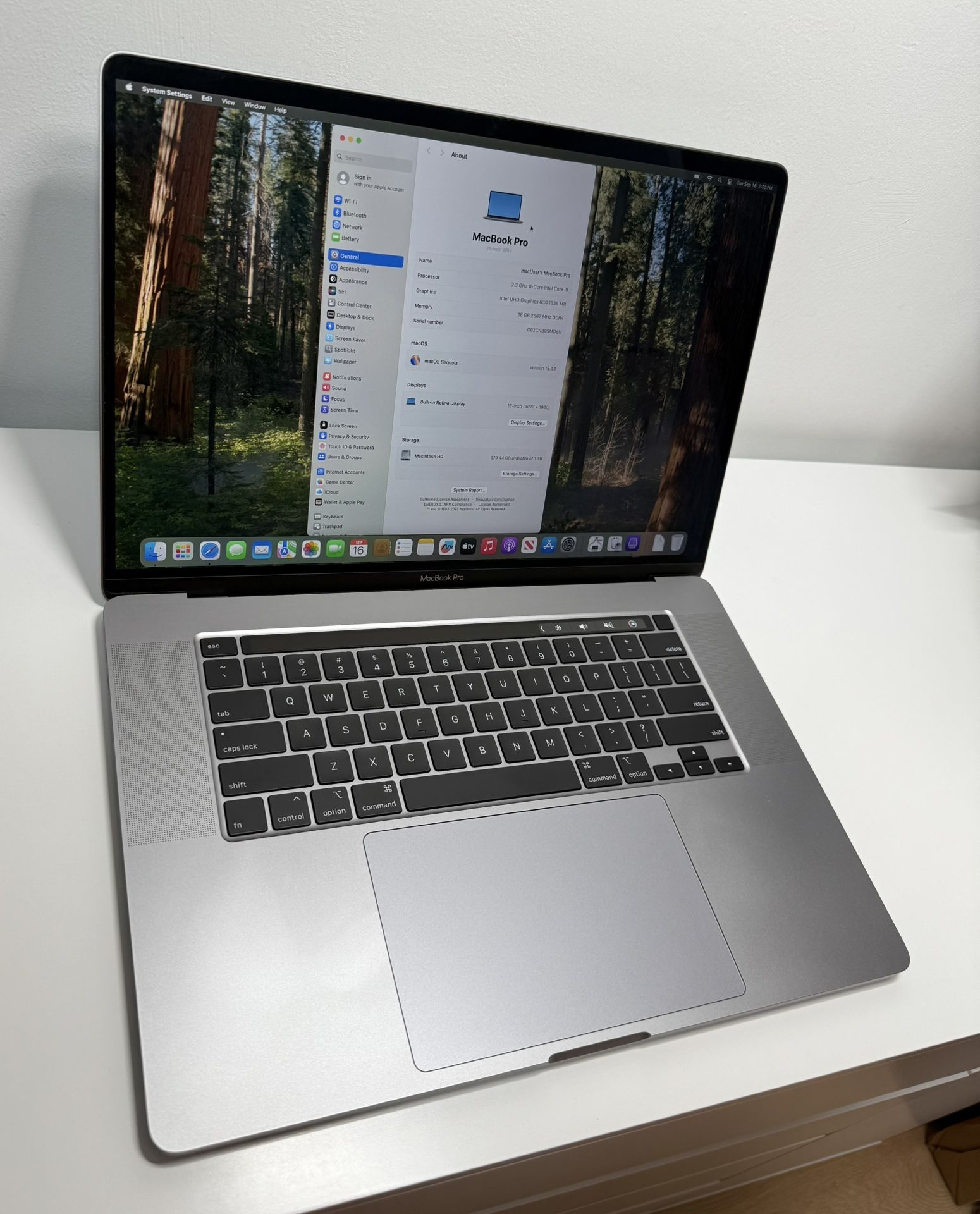 MacBook Pro 16 2019 i9 16Gb 1Tb 265 Cycles