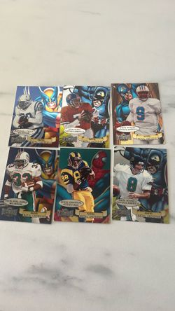 Metal universe football marvel cards